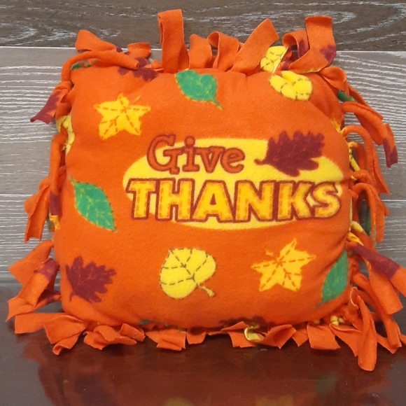 Give Thanks Fall Autumn leaves accent pillow - Picture 1 of 3